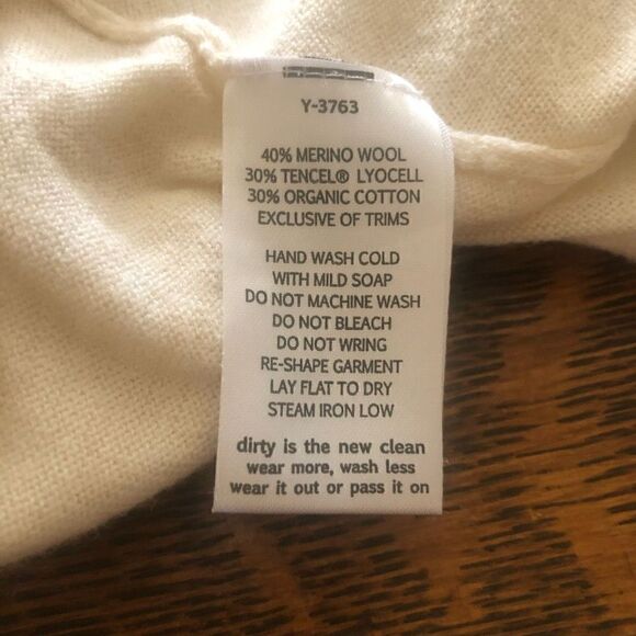 Toad & Co Soft Oatmeal Wool Blend Lagenlook, Light Academia Cardigan Sweater SzS - Picture 8 of 13